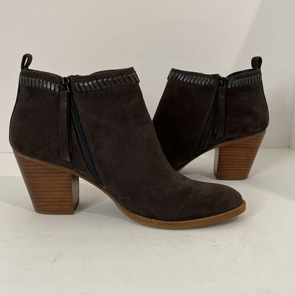 Dolce Vita DV8 Jace Heeled Booties Dark Charcoal Grey - Picture 9 of 10